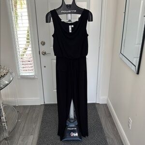 Emma & Michele Black Jumpsuit with Relaxed Leg Design